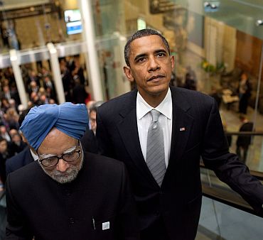 Prime Minister Manmohan Singh with President Obama