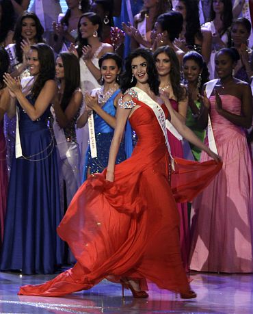 Miss Venezuela Adriana Vasini at the 60th Miss World pageant in Sanya
