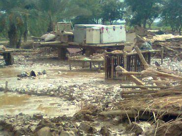 The devastation that the overflowing Indus river has caused