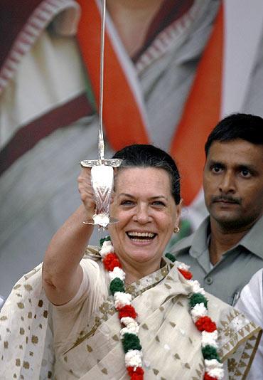 United Progressive Alliance chairperson Sonia Gandhi