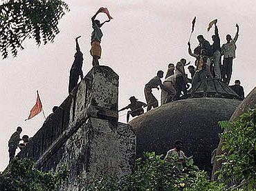 A file photo of the Babri Masjid demolition