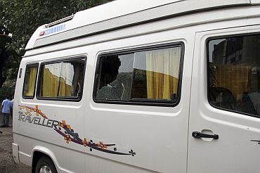 The vehicle in which the Taiwanese tourists were travelling on Sunday