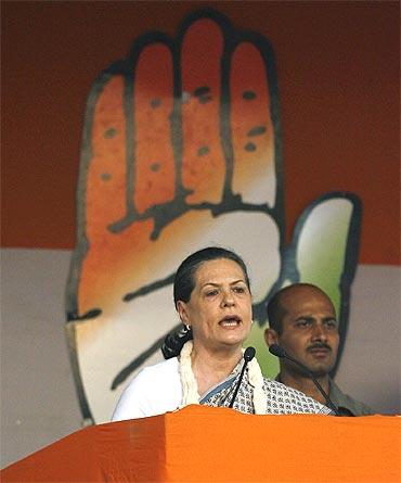 Congress president Sonia Gandhi