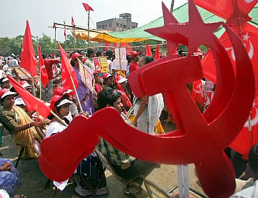 A CPI-M rally in Kolkata