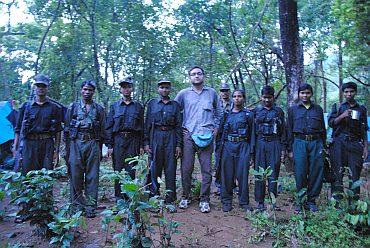 Rahul Pandita with Maoist guerillas