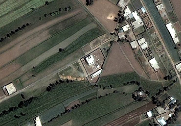 This satellite image shows the compound that Osama bin Laden was killed in