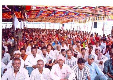 Mahadalits gathered at a induction-cum-orientation workshop of Mahadalit Vikas Mission