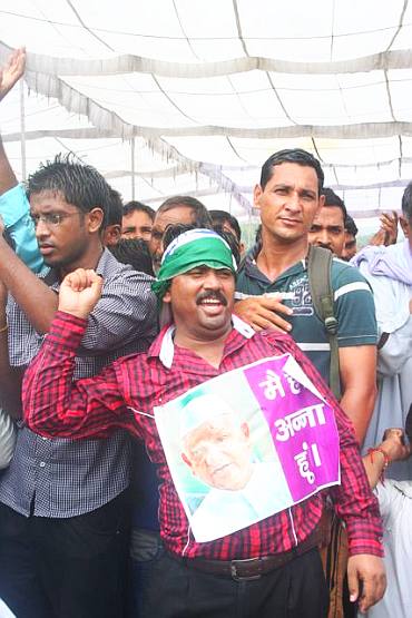 Hazare supporters at Ramlila Grounds