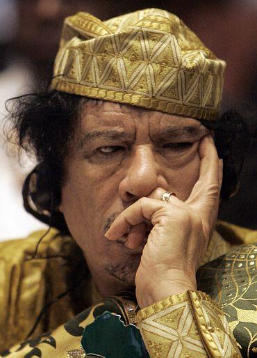 Libya's Colonel Muammar Gaddafi