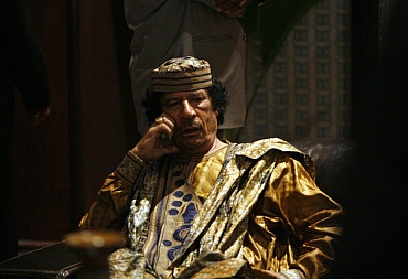 Libya's Colonel Muammar Gaddafi