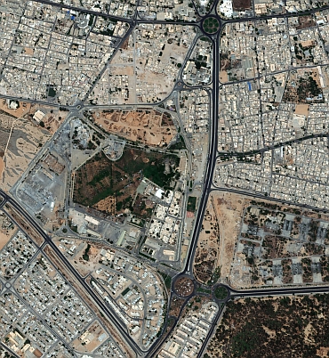 Gaddafi's Bab al-Aziziya compound in Tripoli, Libya, is pictured in this satellite image