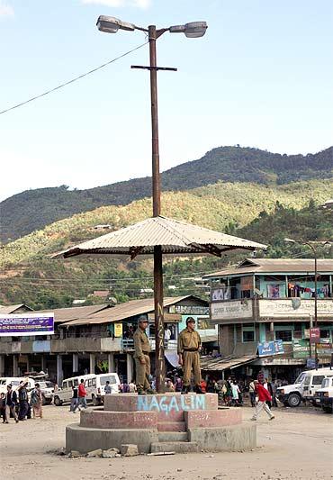 The Senapati district headquarters. The Kuki tribals want it carved into two. The Nagas, who want it included in 'Greater Nagalim', oppose it tooth and nail