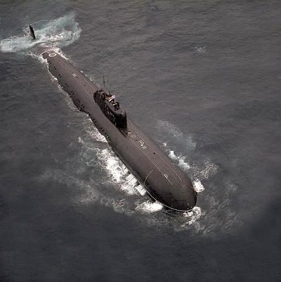 A Russian Akula-II class 'Nerpa' nuclear attack submarine