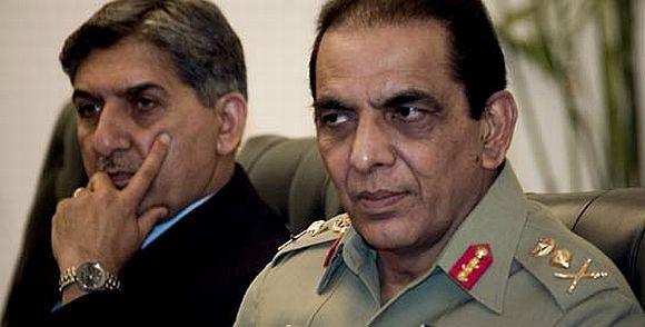 File photo of Army chief Kayani with ISI chief Shuja Pasha