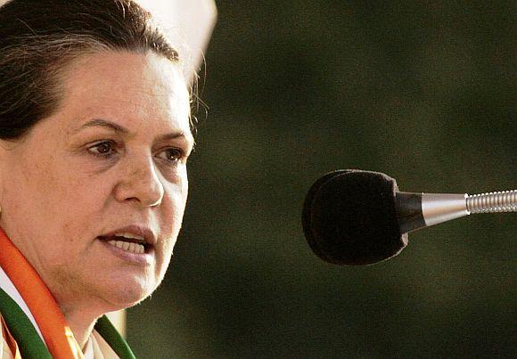 Congress president Sonia Gandhi