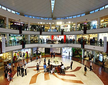 A shopping mall in New Delhi