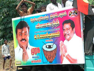 An election poster with the 'Captain'