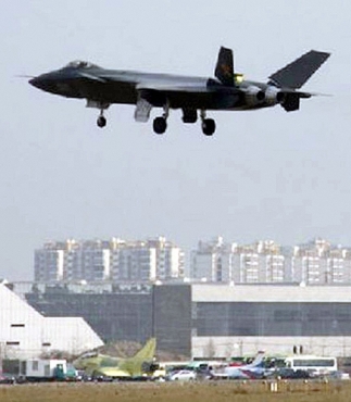 An aircraft that is reported to be a Chinese stealth fighter is seen in Chengdu, Sichuan province