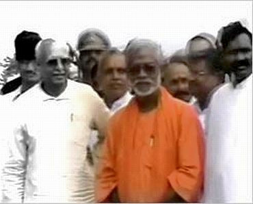 File picture of Swami Aseemanand (in orange robe)