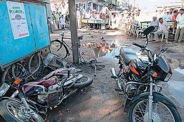 The scene of the blast in Malegaon