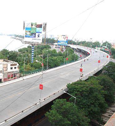 Deserted street in Hyderabad