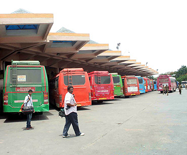 Bus services suspended in Telangana