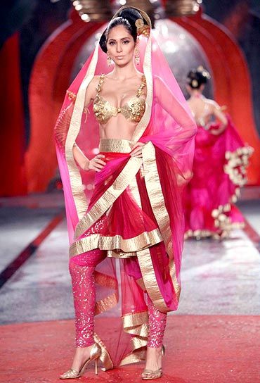 Suneet Varma's Kamasutra collection on display at the Synergy One Delhi Couture Week 2011
