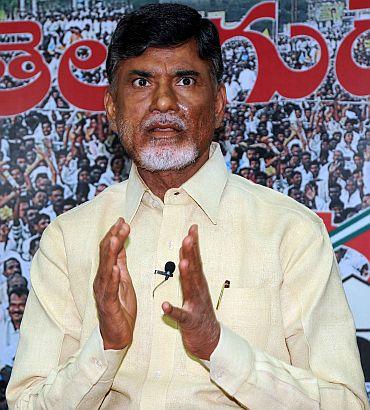 Chandrababu Naidu, president of the Telugu Desam Party