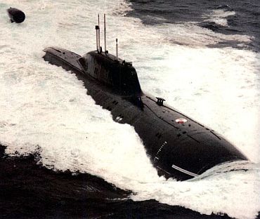 Russian-origin nuclear-powered submarine 'Nerpa', rechristened 'INS Chakra'