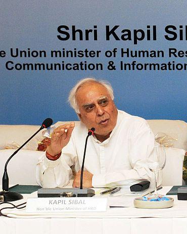 Union Minister Kapil Sibal