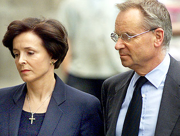 Jeffrey Archer, right, and his wife Mary