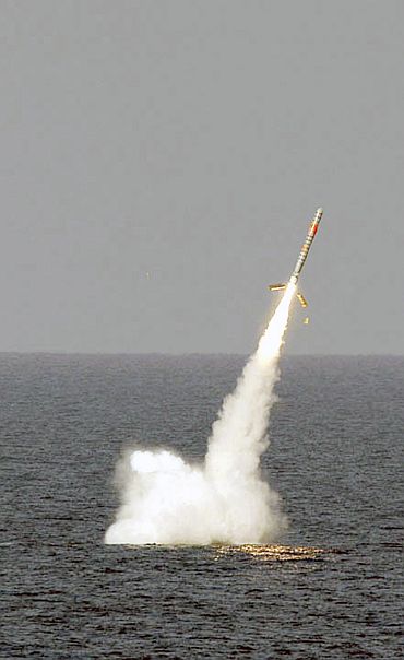 File photograph of USS Florida launching a Tomahawk cruise missile