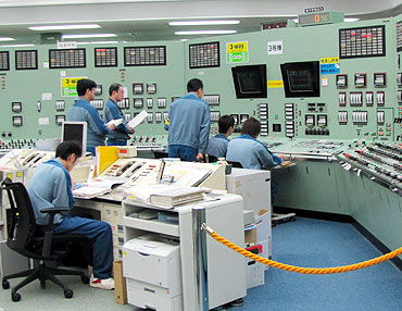 The central control room for the No. 3 reactor at the Tokyo Electric Power Co. Fukushima Daiichi Nuclear Power Plant in Tomioka, Fukushima Prefecture is pictured in a handout photo