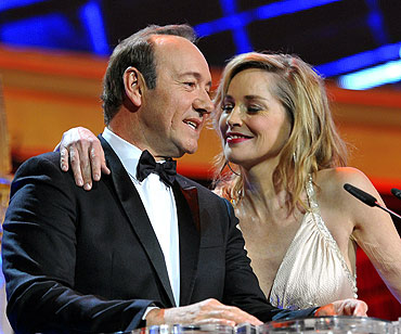 Sharon Stone and Kevin Spacey host the star-studded show