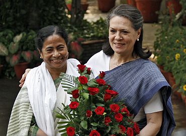 Mamata with Congress chief Sonia Gandhi