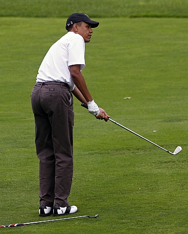 Obama was playing golf 20 minutes before the raid