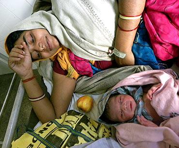 At the Gorakhpur district hospital