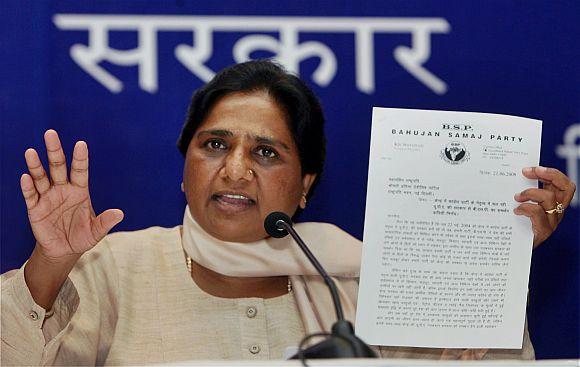 Now Mayawati wants to split UP into 4 new states - Rediff.com News