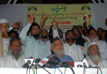 Malegaon accused at a press conference organised by Jamiat Ulama-e-Maharashtra