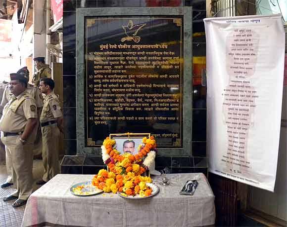 The 26/11 memorial at CST station