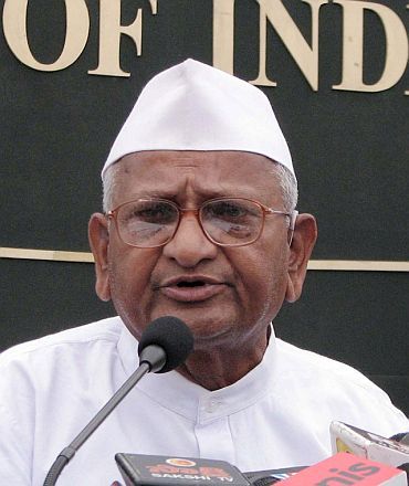 Veteran activist Anna Hazare