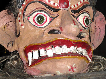 A mask made by Satra artisans