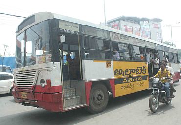 Some RTC buses returned to Hyderabad roads after the strike was called off on Tuesday