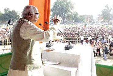 At L K Advani's Jan Chetna Yatra