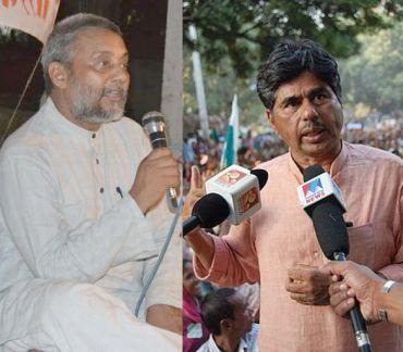 (Left) Rajendra Singh and P V Rajagopal