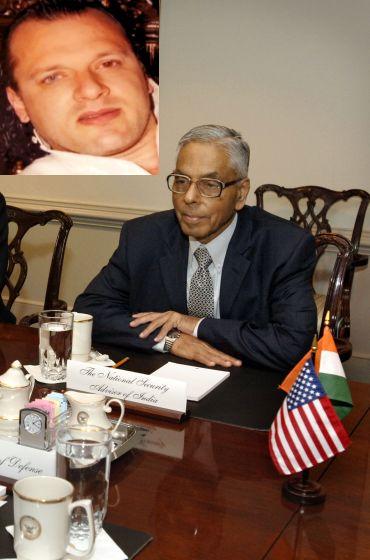 Former NSA MK Narayanan (Inset) Headley