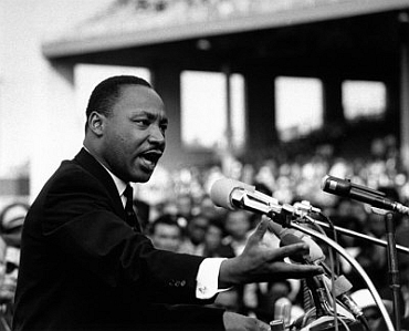 Black civil rights leader Martin Luther King