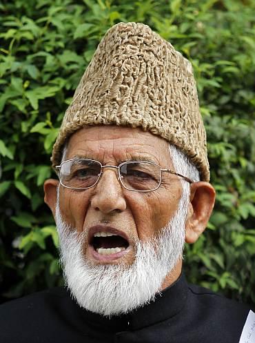 Syed Ali Shah Geelani, chairman of the hardliner faction of Kashmir's Hurriyat (Freedom) Conference