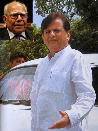 File photo of Ahmed Patel. (Inset) Ram Jethmalani