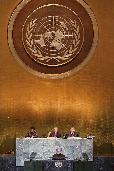 PM Singh addresses the UN General Assembly in New York on Saturday